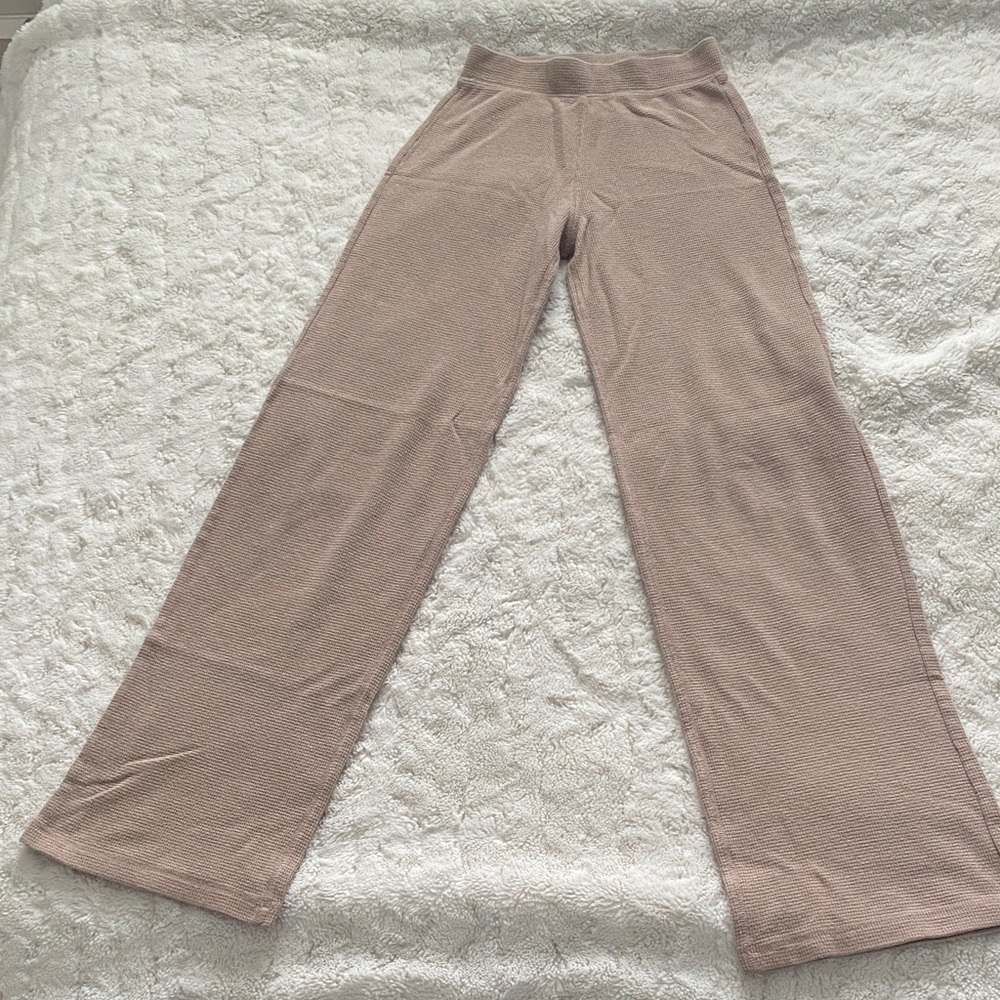 Dynamite Beige Waffle Knit Lounge Pants
